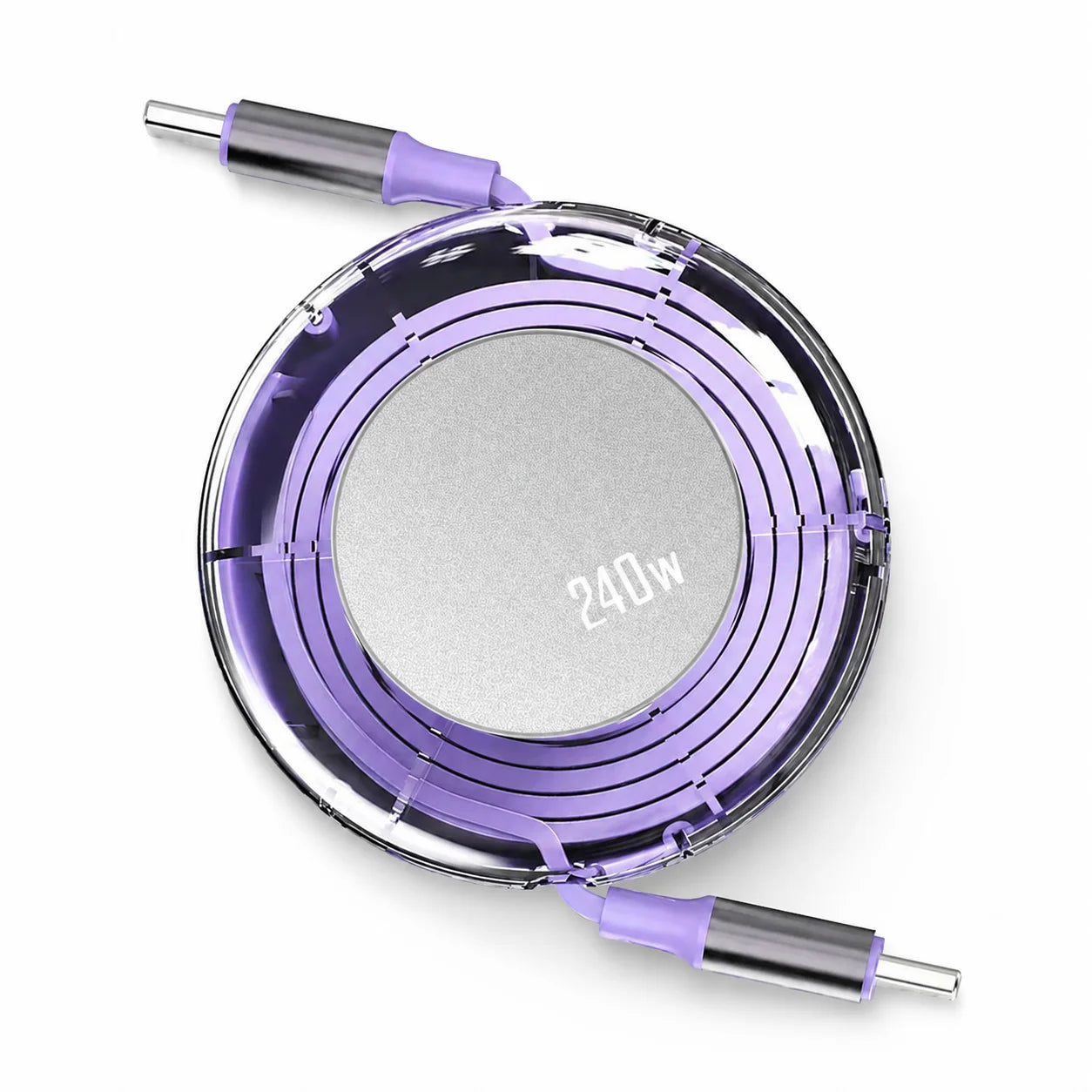 Retractable USB C Cable 240W Max Type C to Type C Fast Charging Cord, E-Marker Charger for Phone Tablet Laptop, 480Mbps Data