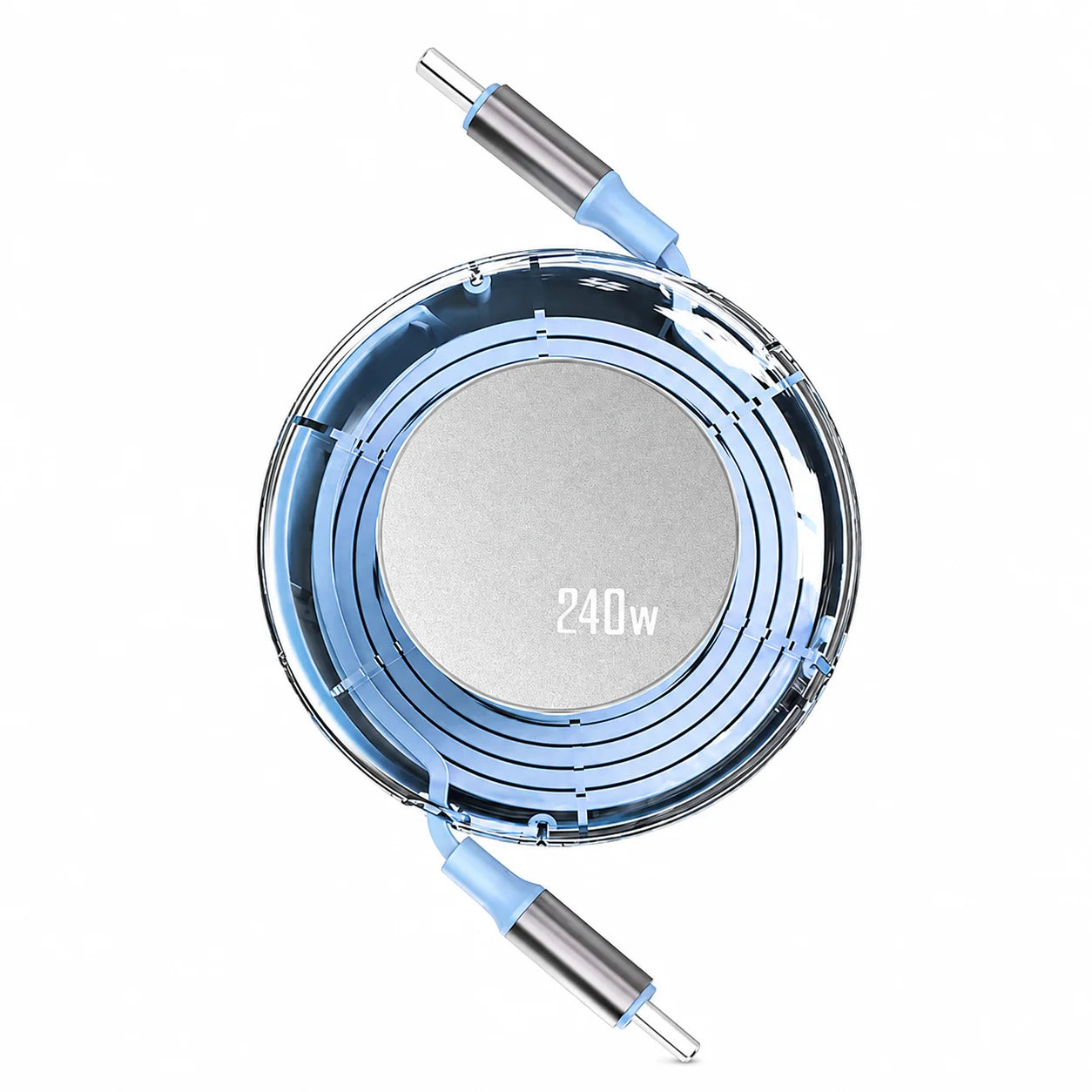 Retractable USB C Cable 240W Max Type C to Type C Fast Charging Cord, E-Marker Charger for Phone Tablet Laptop, 480Mbps Data