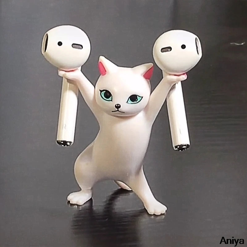 Cat earbud holder