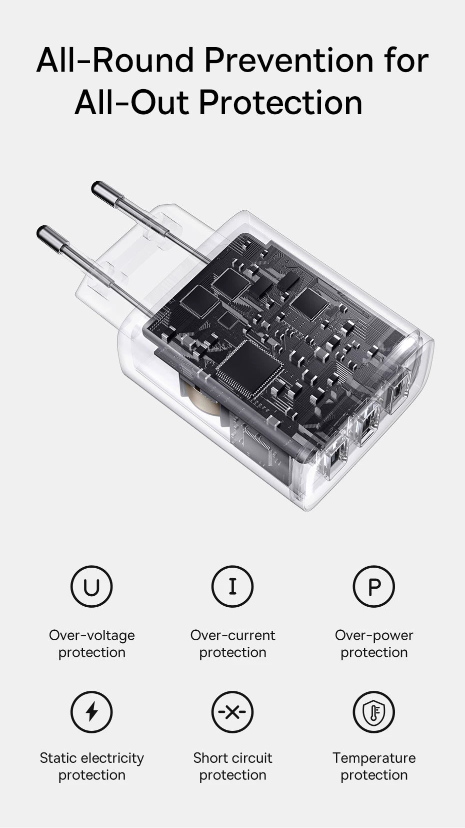 Essager USB Charger Travel Wall Adapter Safe Charging for Iphone15 14 EU Plug British Standard Hong Kong Version Charger