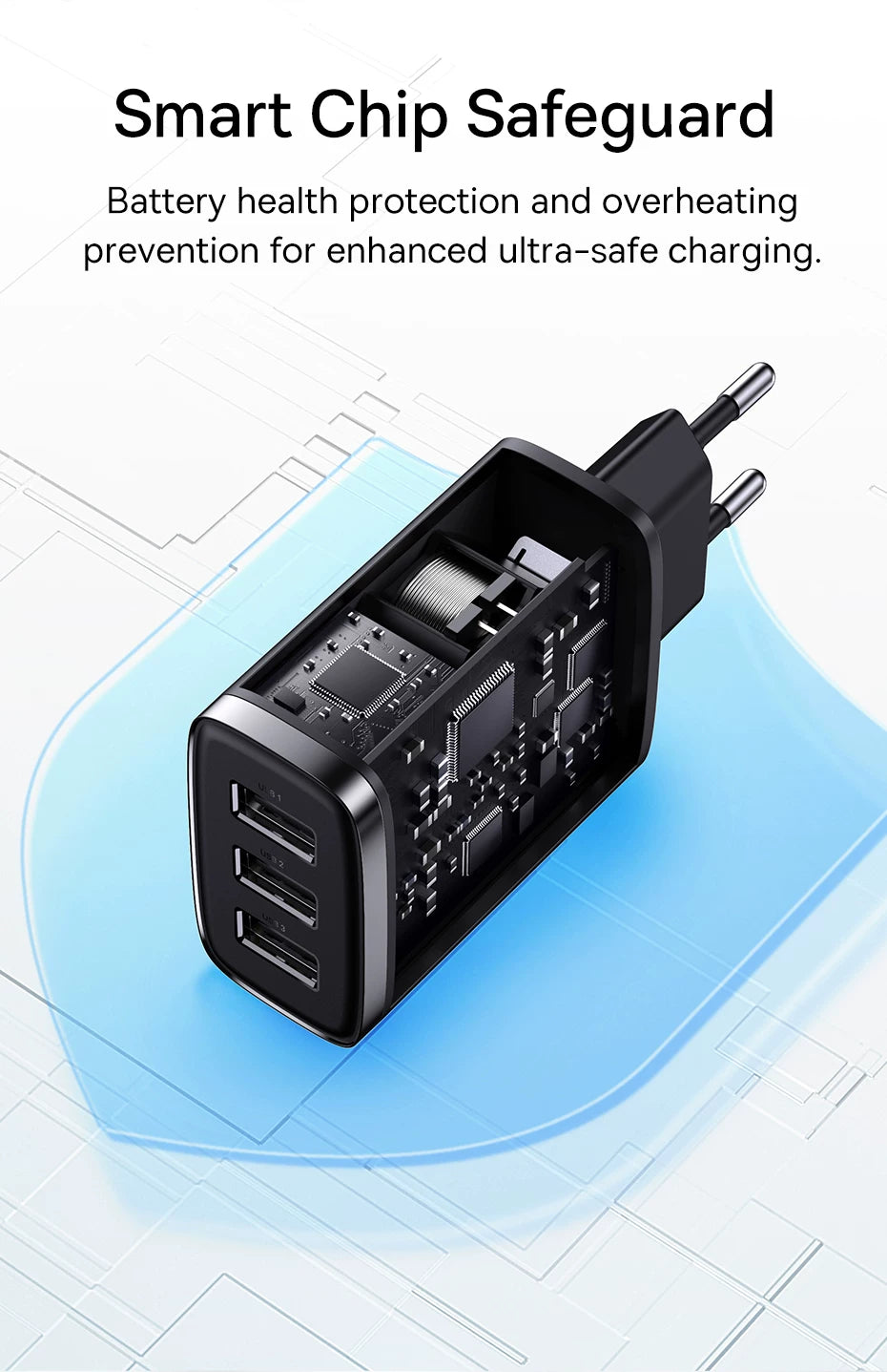 Essager USB Charger Travel Wall Adapter Safe Charging for Iphone15 14 EU Plug British Standard Hong Kong Version Charger