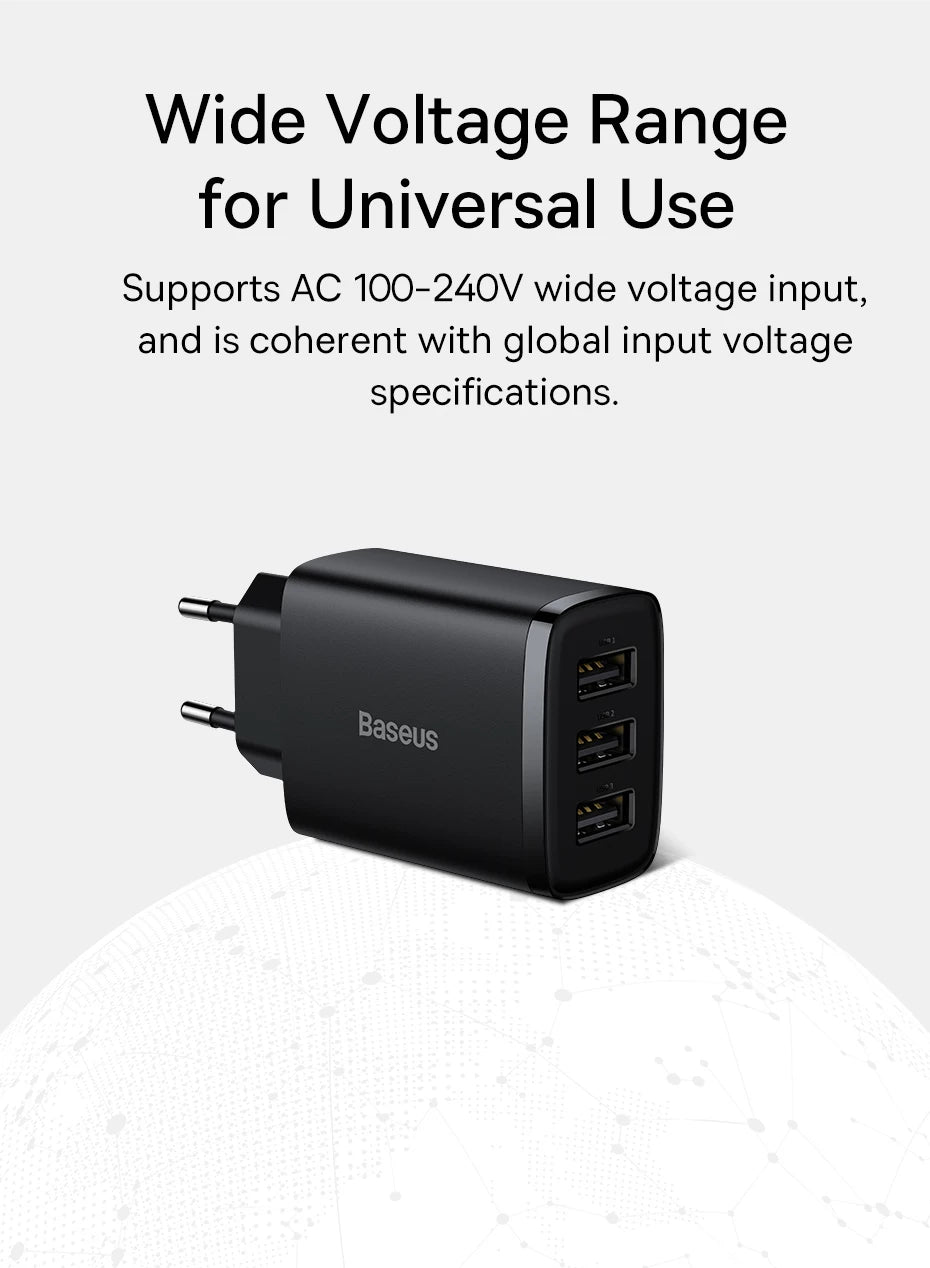 Essager USB Charger Travel Wall Adapter Safe Charging for Iphone15 14 EU Plug British Standard Hong Kong Version Charger