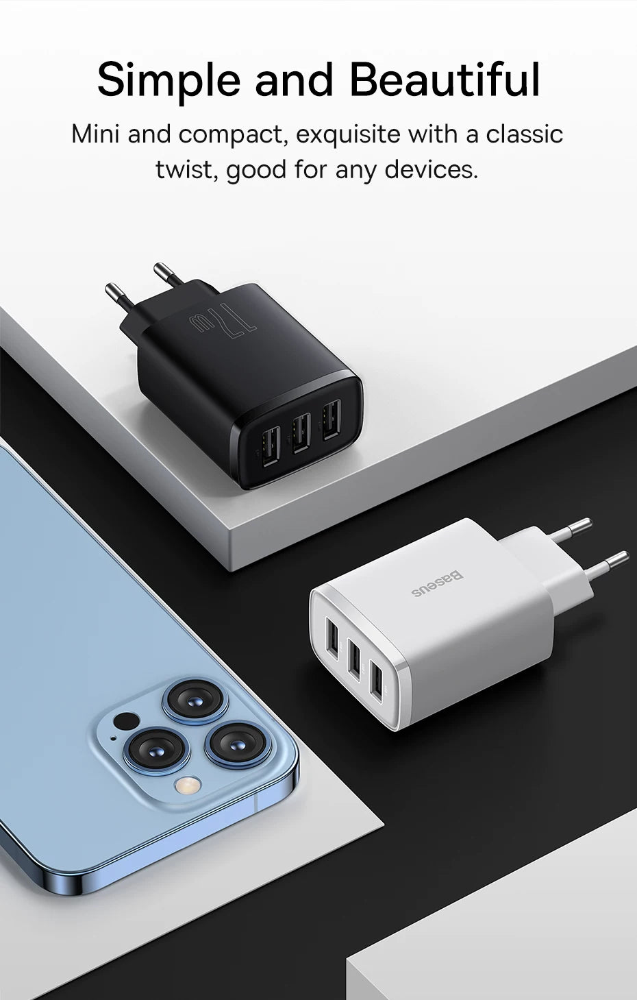 Essager USB Charger Travel Wall Adapter Safe Charging for Iphone15 14 EU Plug British Standard Hong Kong Version Charger