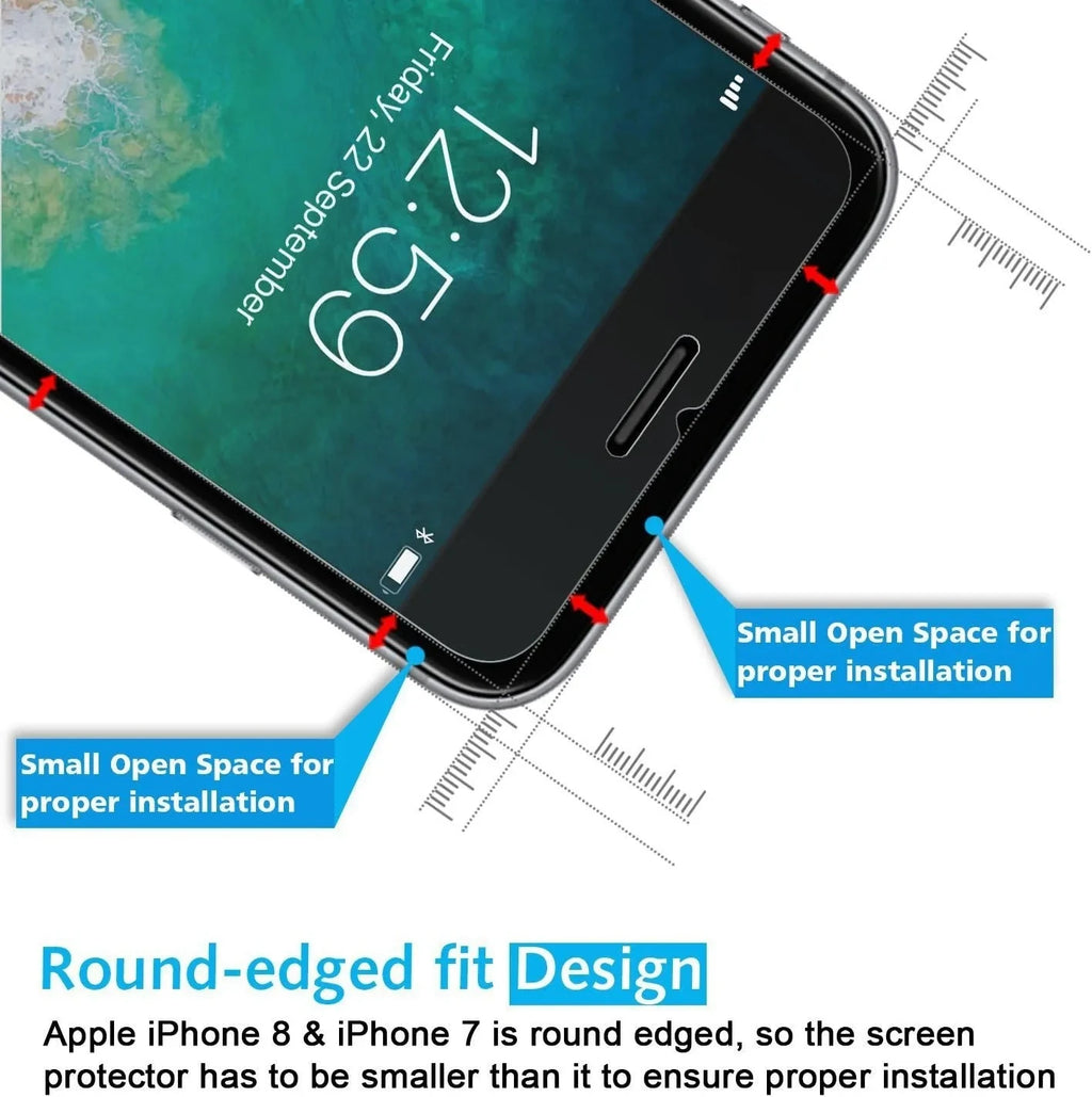 3Pcs Tempered Glass For iPhone 6 6S 7 8 Plus SE