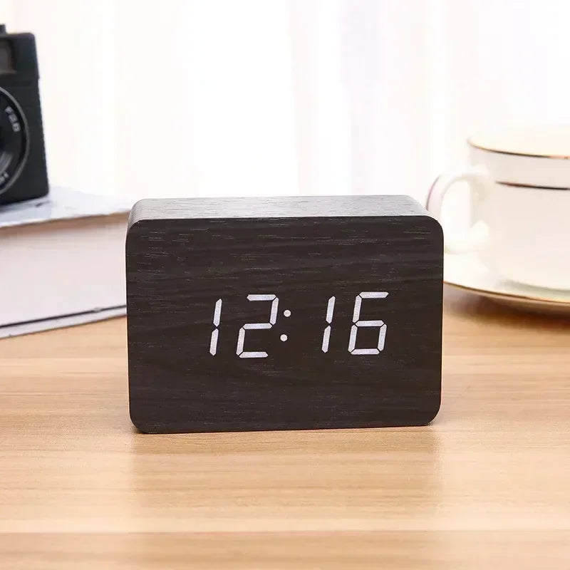 LED Wooden Alarm Clocks