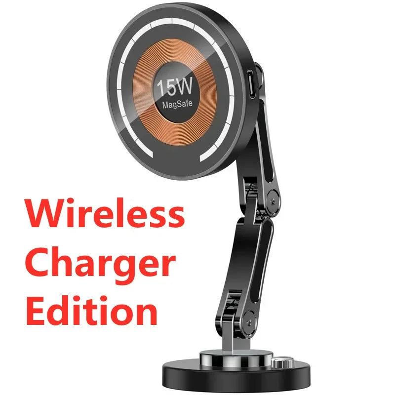 VIKEFON 360° Magnetic Wireless Car Charger Stand – 15W Fast Charging (iPhone)