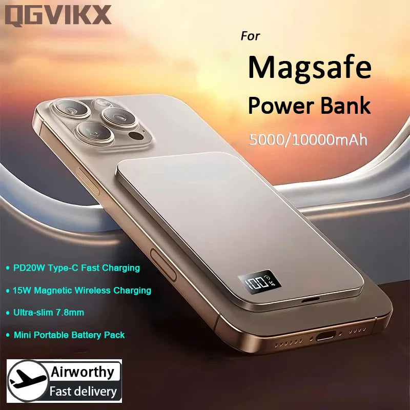 MagSafe Power Bank Magnetic Wireless Fast Charging Portable Charger