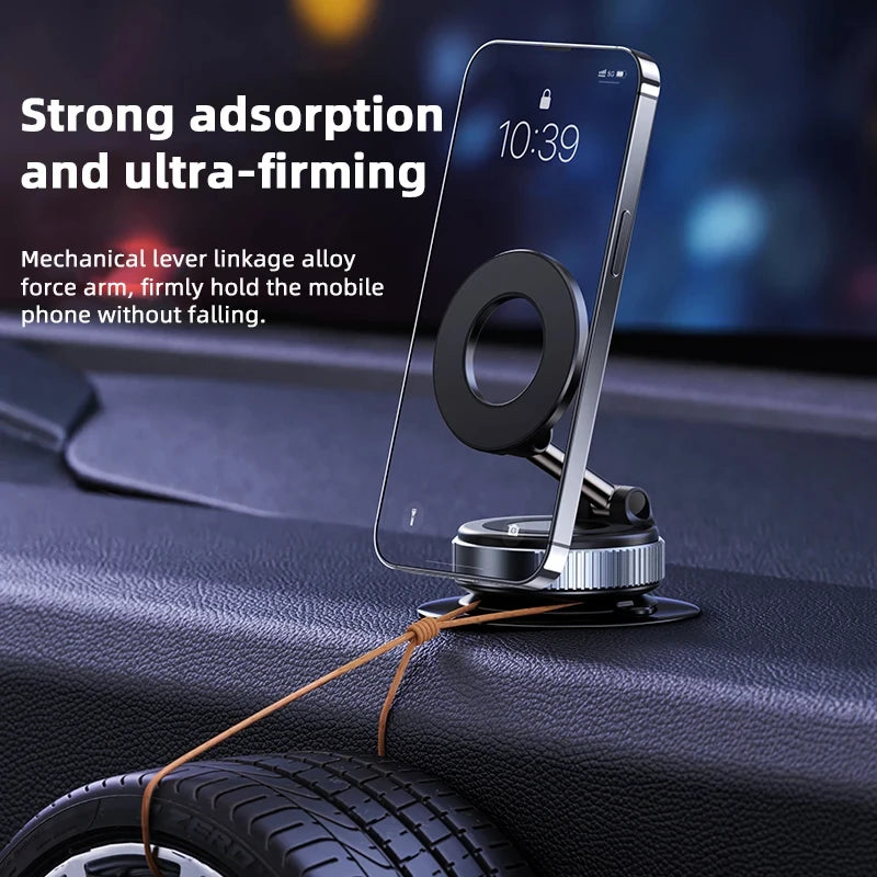 Magnetic Phone Holder – Plastic Mount for Desk & Car (White, Black)