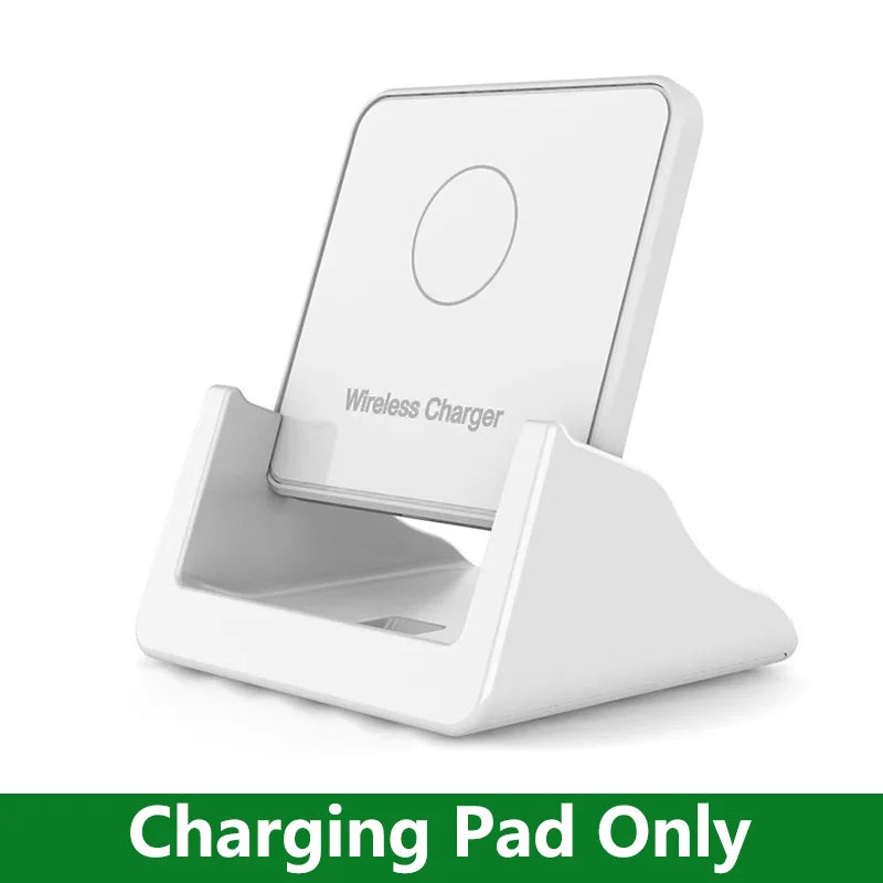 30W Wireless Charger Pad Stand Desktop Ultra-thin Mobile Phone Fast Charging Dock Station For iPhone 15 14 13 12 Samsung Xiaomi
