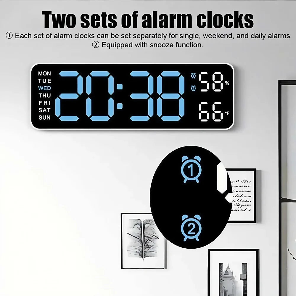 LED Digital Wall&Desk Alarm Clock