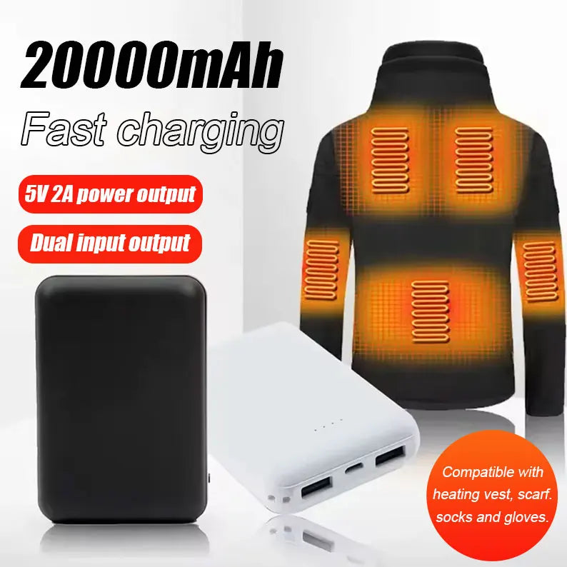 Portable Power Bank and  compatible to heated vest