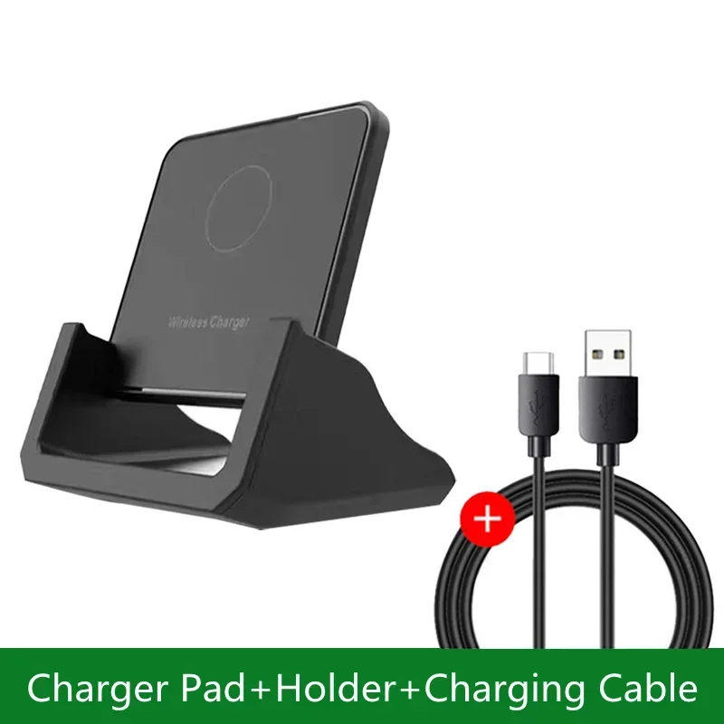 30W Wireless Charger Pad Stand Desktop Ultra-thin Mobile Phone Fast Charging Dock Station For iPhone 15 14 13 12 Samsung Xiaomi