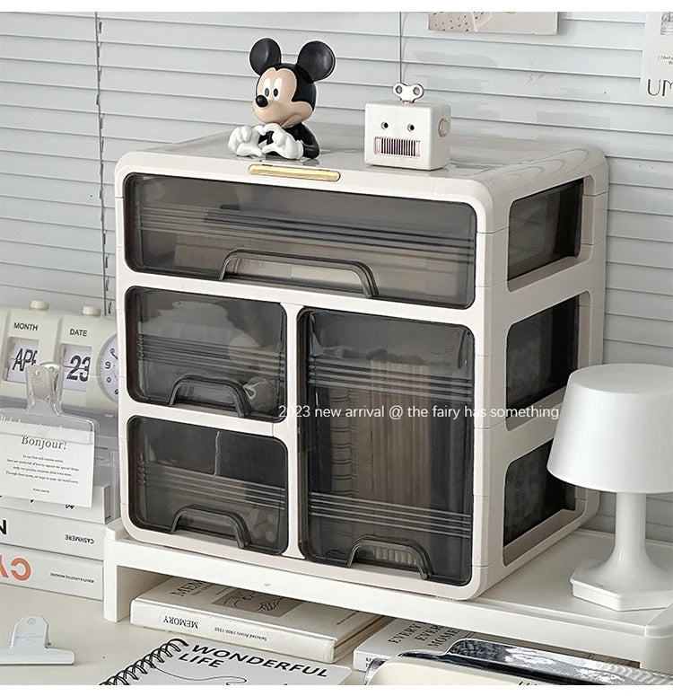 Desktop Organizer Box  Office Desk Cosmetic Storage  Home Study Desk Arrangement Plastic Rectangle