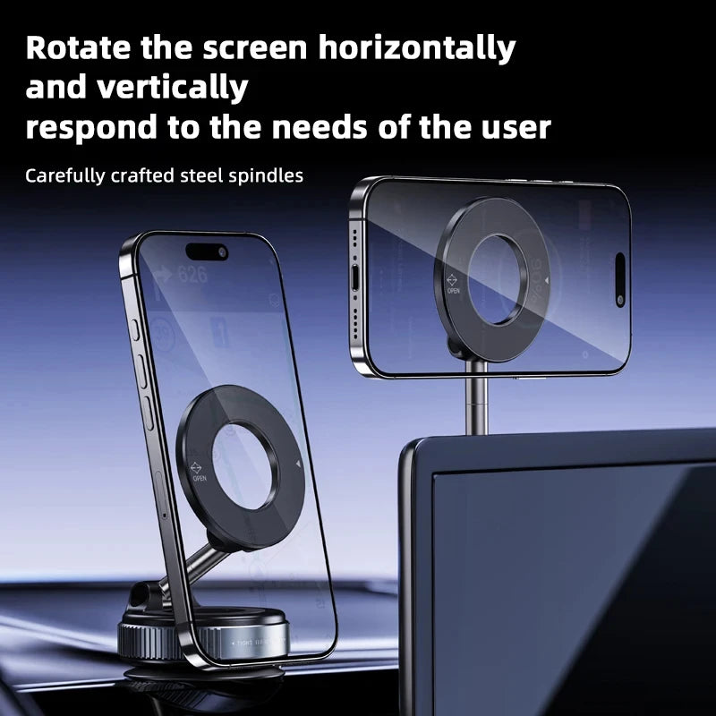 Magnetic Phone Holder – Plastic Mount for Desk & Car (White, Black)