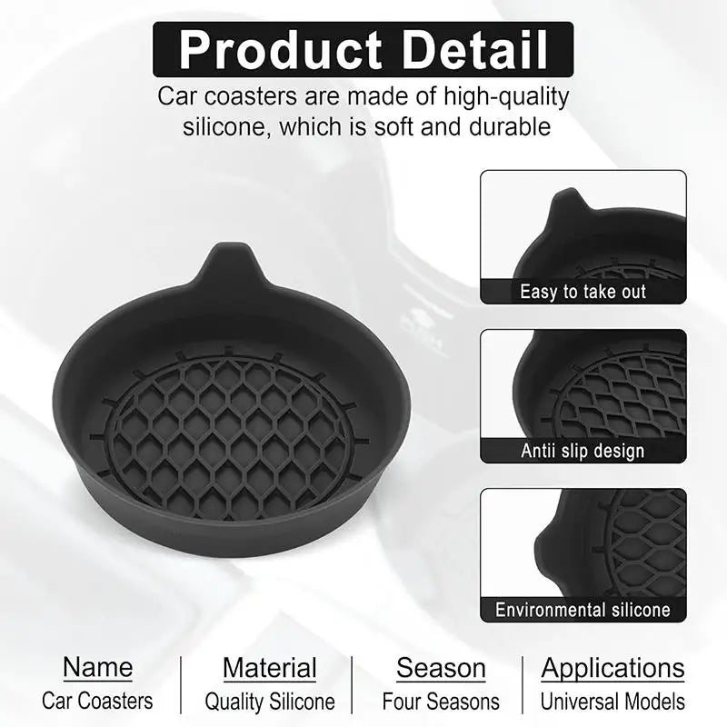 Car silicone water coaster wave-shaped water coaster original matching odorless car anti-slip mat special car new product