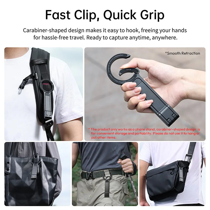 Ulanzi Mounted Phone Tripod Horizontal Vertical Dual-sided Magnetic Phone Holder for Vlog Online Live Streaming