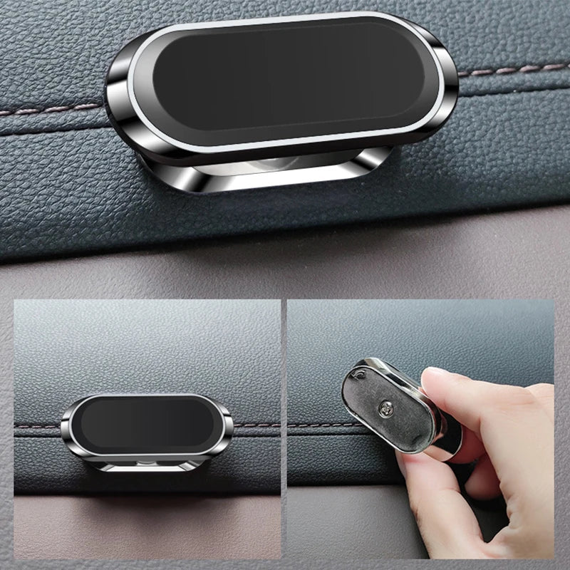 Mini Strip Magnetic Phone Holder – Slim Mount (Black, Rose Gold, Silver)