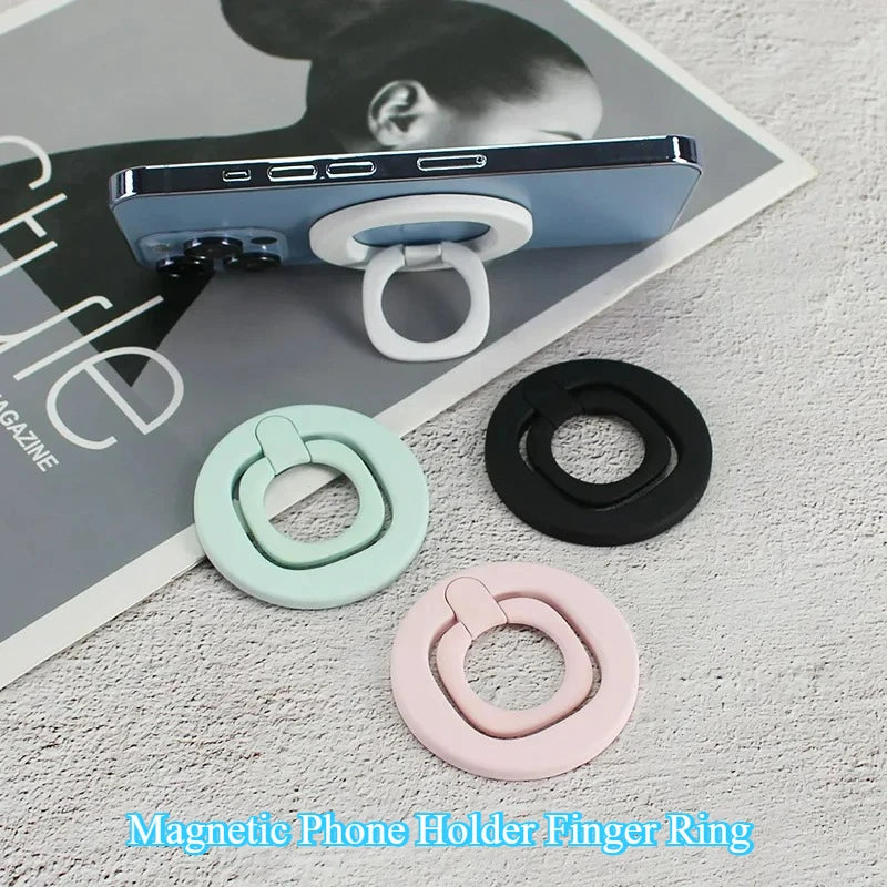 Magnetic Phone Holder Finger Ring 360 Grip Degree Rotating Phone Stand Black White Green Pink for Car Mount Phone Accessories