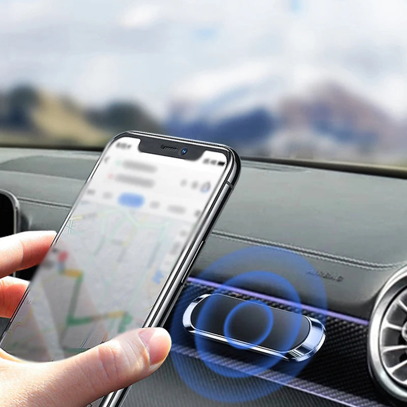 Mini Strip Magnetic Phone Holder – Slim Mount (Black, Rose Gold, Silver)