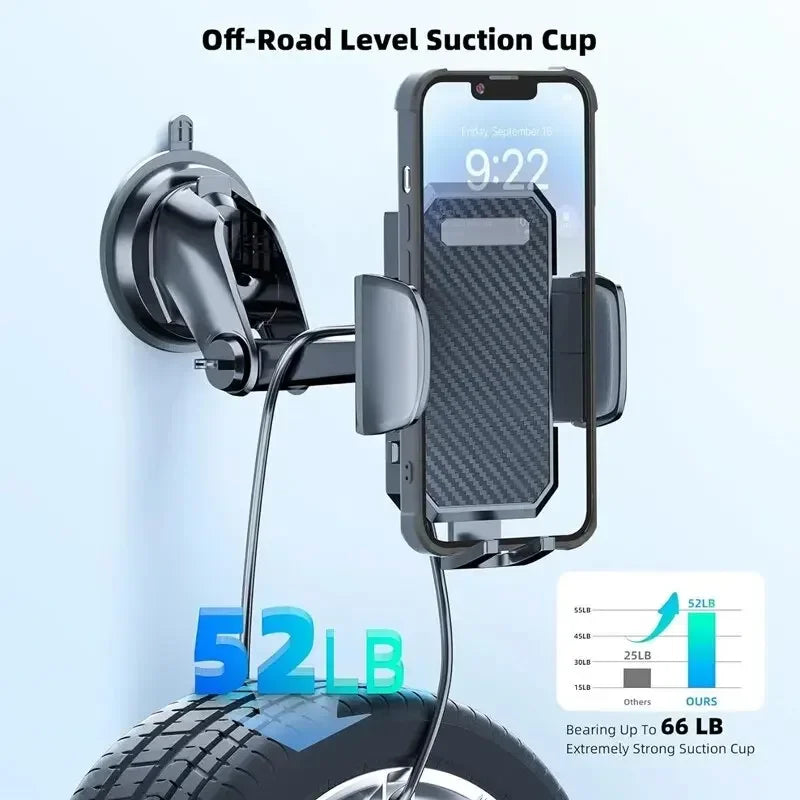 360° Rotatable Car Phone Holder Windshield Suction Cup & Air Vent Mount Universal Stand for Cellphone Stable Car Phone Bracket