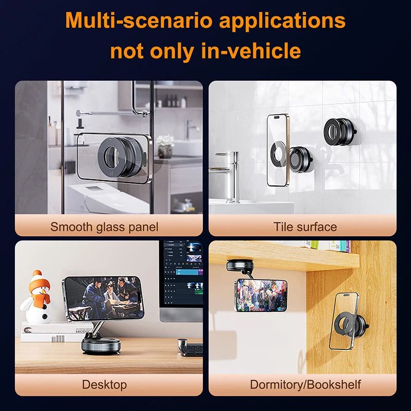 Adjustable Vacuum Car Mount For Cell Phone For iphone Live Streaming
