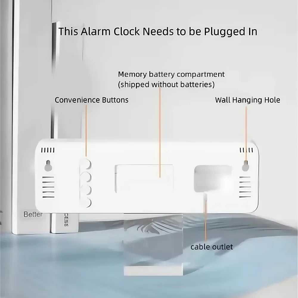 LED Digital Wall&Desk Alarm Clock