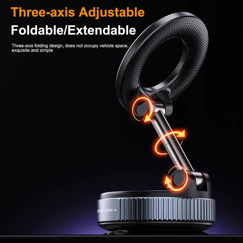 Adjustable Vacuum Car Mount For Cell Phone For iphone Live Streaming