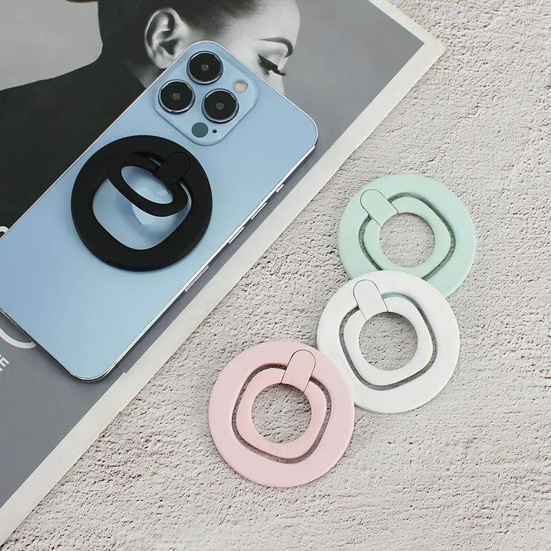 Magnetic Phone Holder Finger Ring 360 Grip Degree Rotating Phone Stand Black White Green Pink for Car Mount Phone Accessories