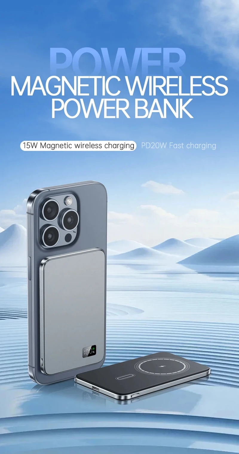 MagSafe Power Bank Magnetic Wireless Fast Charging Portable Charger