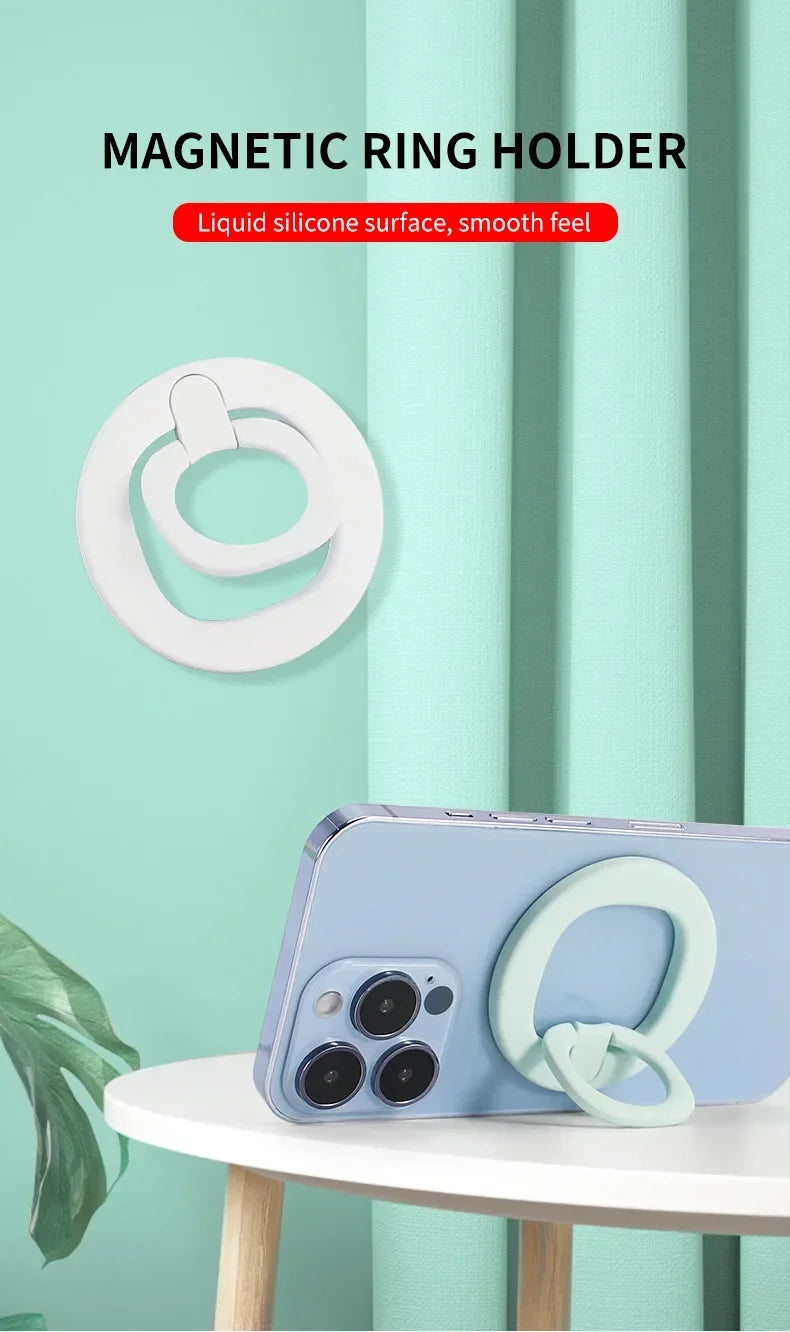 Magnetic Phone Holder Finger Ring 360 Grip Degree Rotating Phone Stand Black White Green Pink for Car Mount Phone Accessories