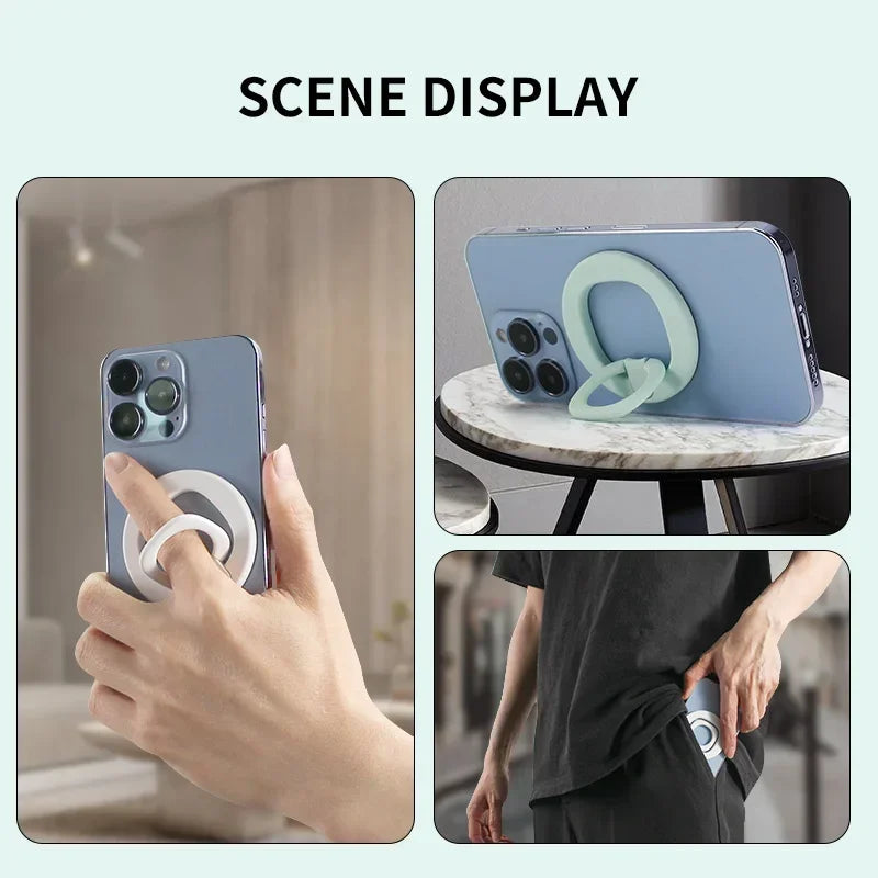 Magnetic Phone Holder Finger Ring 360 Grip Degree Rotating Phone Stand Black White Green Pink for Car Mount Phone Accessories