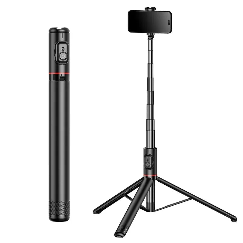 Selfie Stick 1.83m Aluminum Alloy Telescopic Stick Tripod with Bluetooth Remote for Smartphones Video Recording Live Streaming