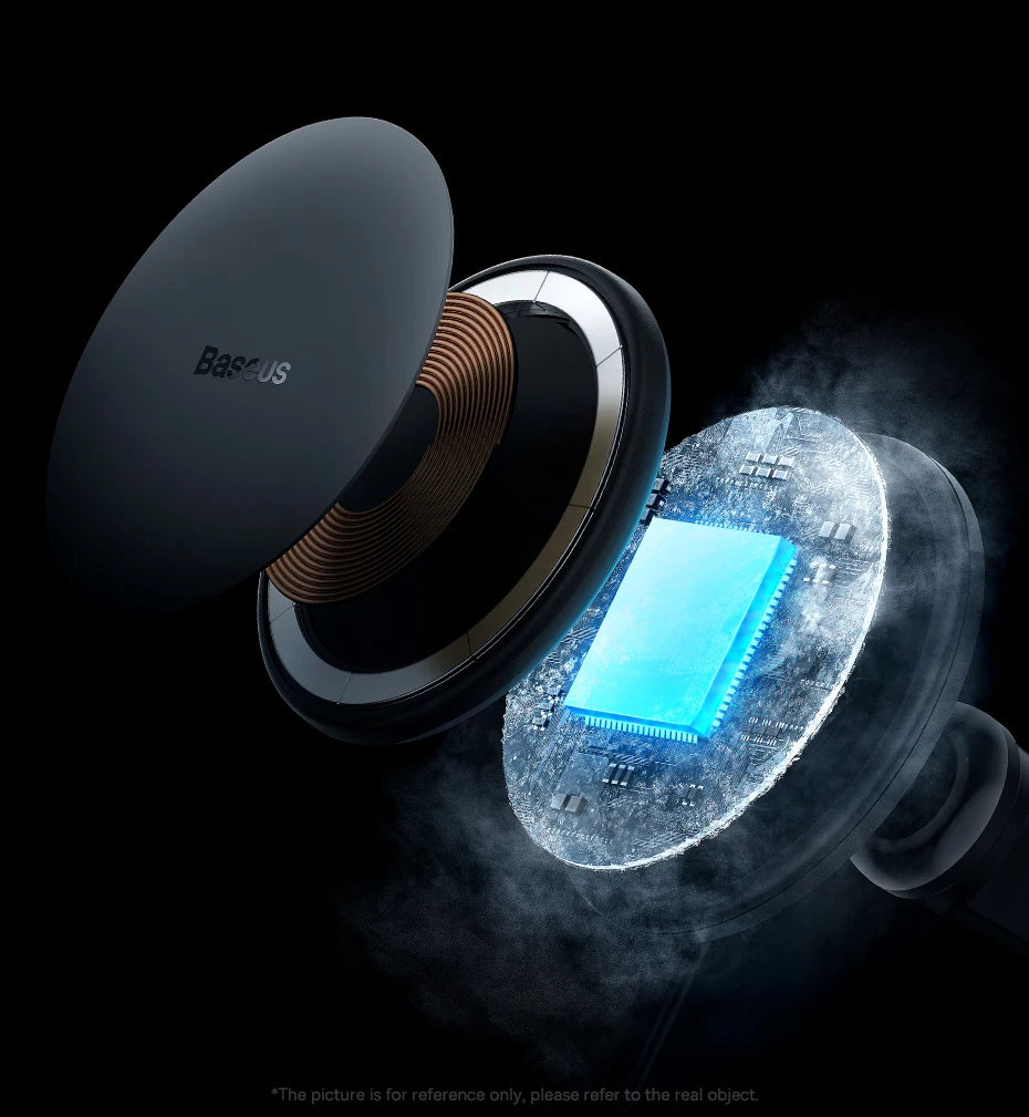 Baseus 15W Magnetic Wireless Car Charger with Ambient Light Ring – iPhone 13–16