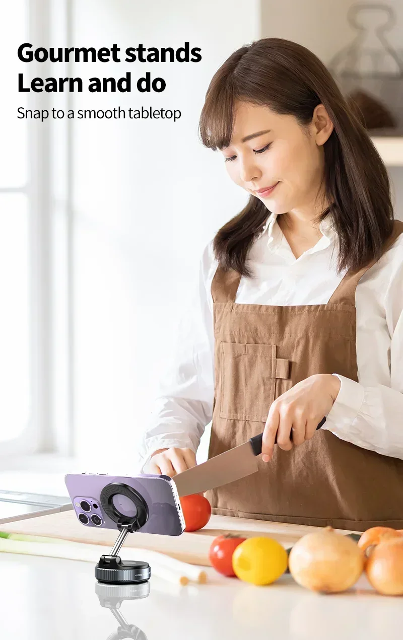 Adjustable Vacuum Car Mount For Cell Phone For iphone Live Streaming