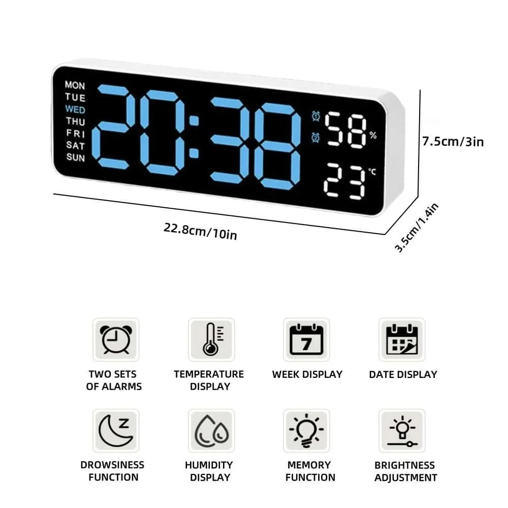 LED Digital Wall&Desk Alarm Clock
