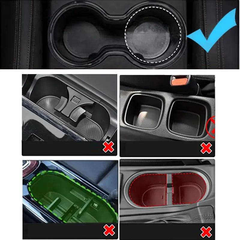 Car Cup Holder Expander Tray with Detachable cup.