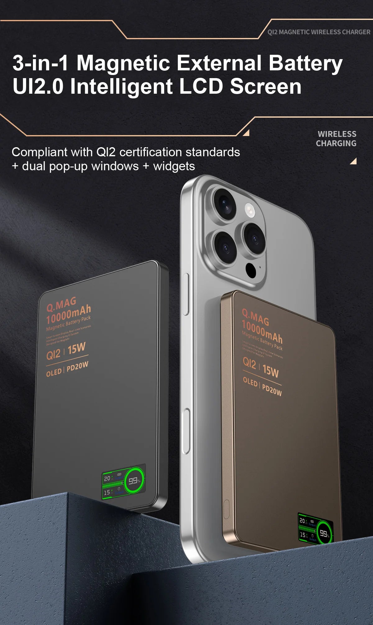 Magnetic Powerbank Wireless Fast charger 5000/10000mAh