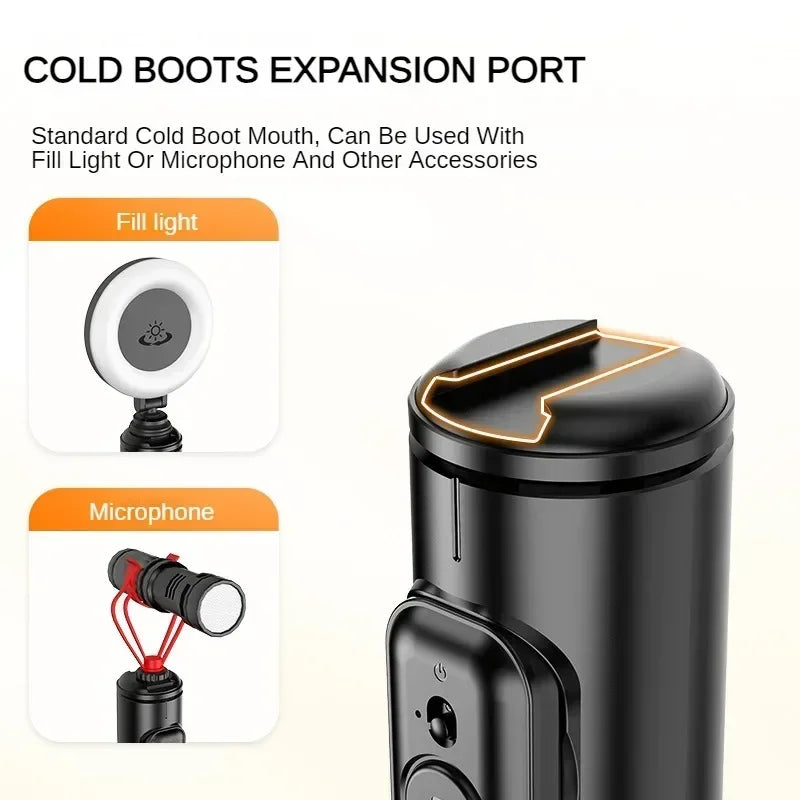 Selfie Stick 1.83m Aluminum Alloy Telescopic Stick Tripod with Bluetooth Remote for Smartphones Video Recording Live Streaming