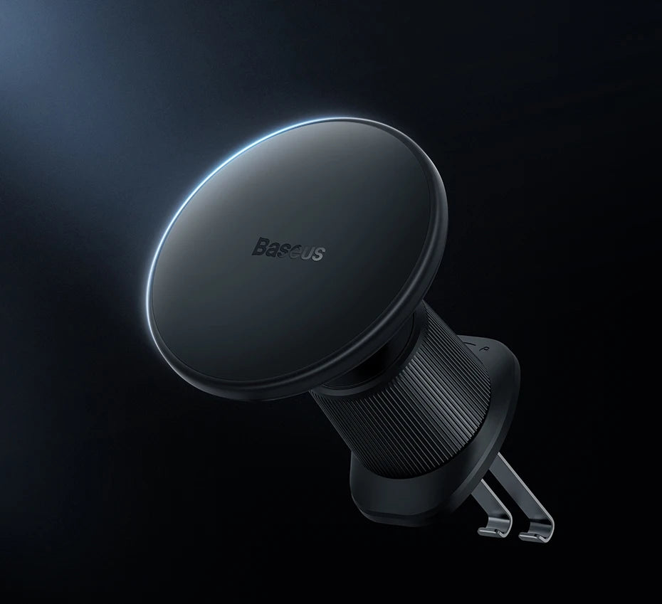 Baseus 15W Magnetic Wireless Car Charger with Ambient Light Ring – iPhone 13–16