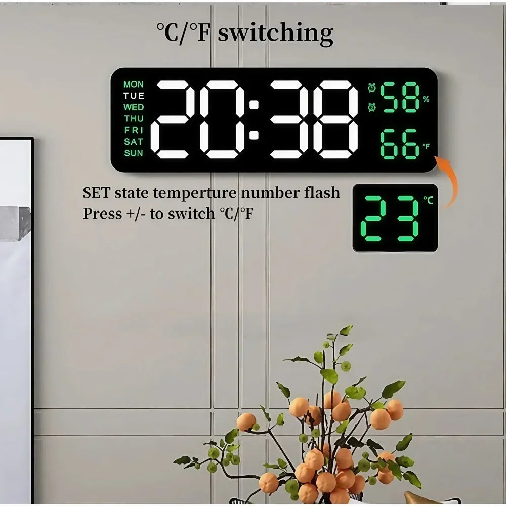 LED Digital Wall&Desk Alarm Clock