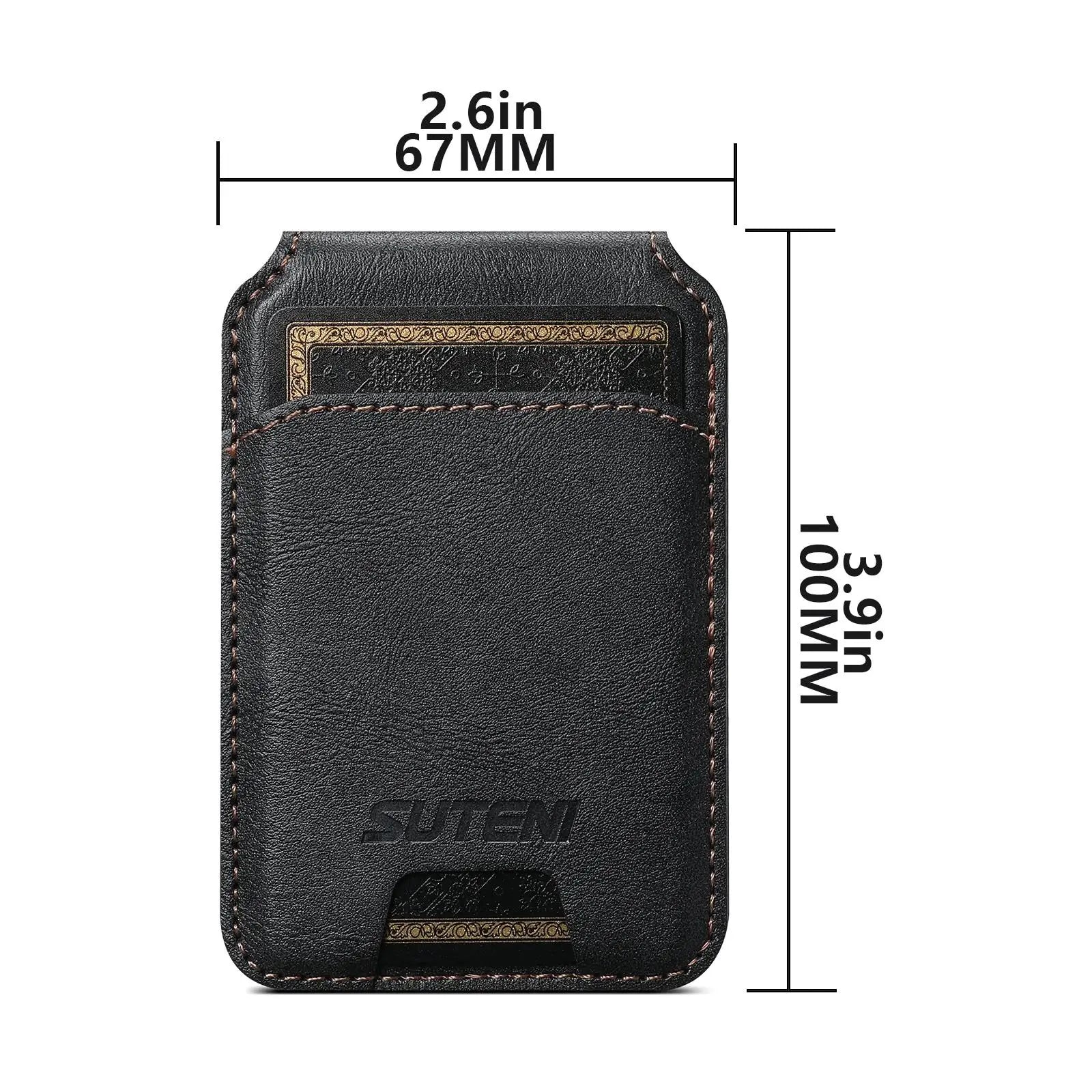 MagSafe Magnetic Leather Card Wallet Case for iPhone 11–15 Pro Max