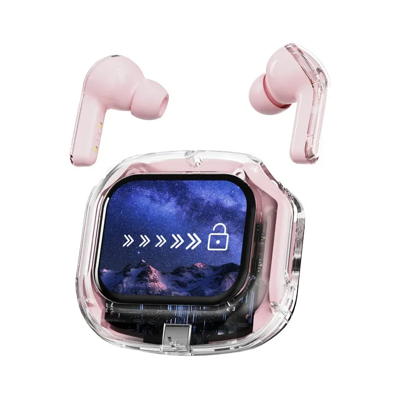 True Wireless Bluetooth Earbuds 5.4 Earphones ANC Noise Reduction Stereo Bass HD Mic Gamer Headset with LED Touch Screen Control
