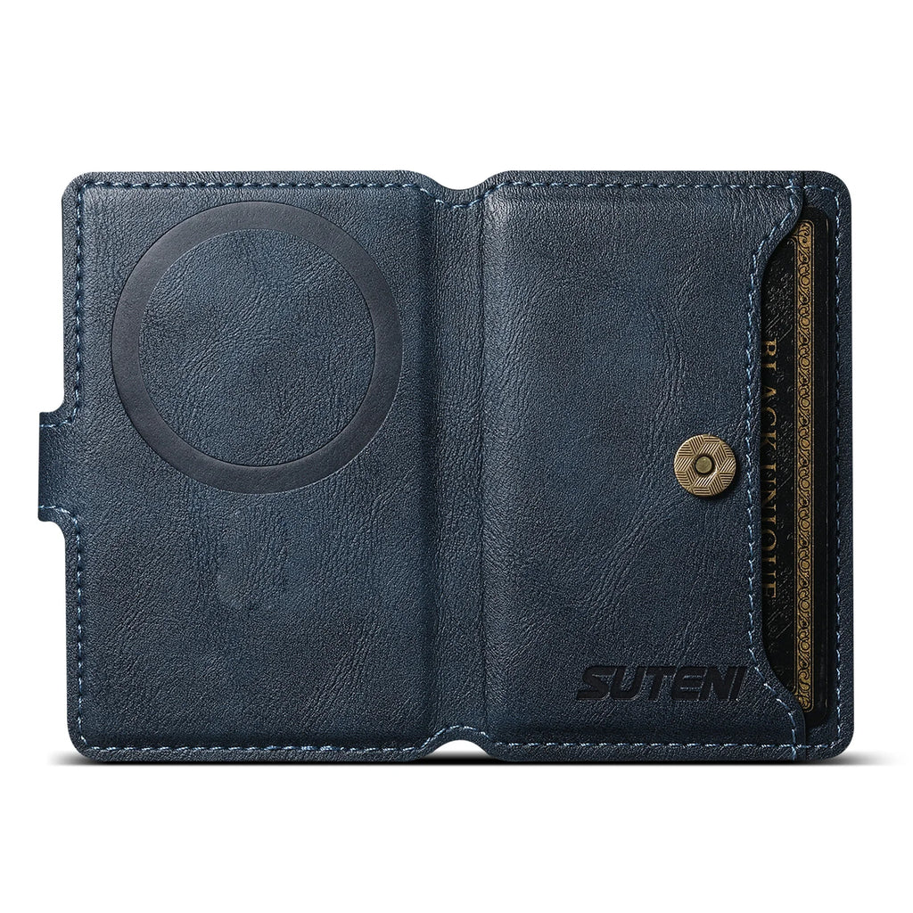Magsafe Magnetic Card Holder for iPhone 15 14 13 12 11 Pro Max Plus Mini Mobile Bank ID Card Holder leather