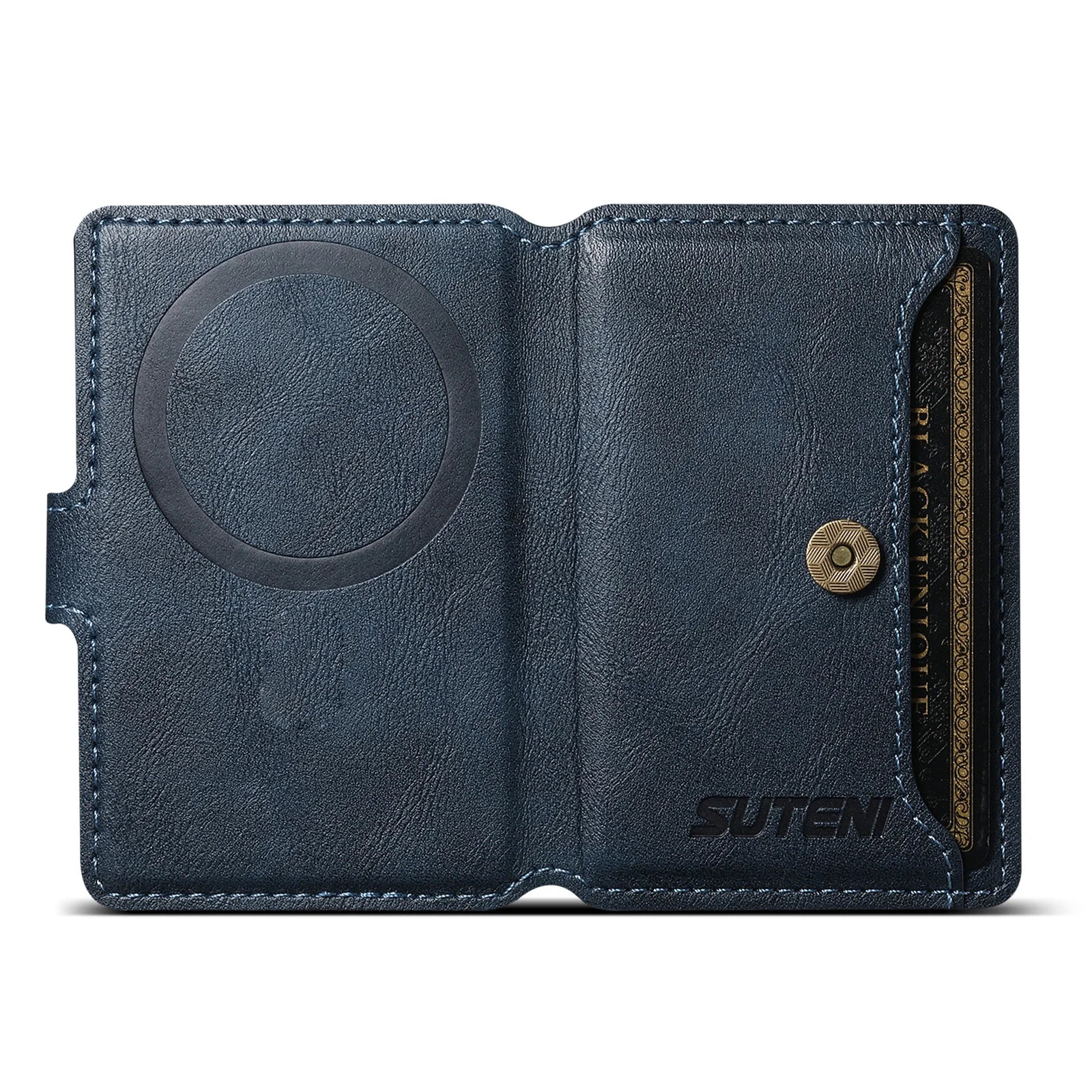 Magsafe Magnetic Card Holder for iPhone 15 14 13 12 11 Pro Max Plus Mini Mobile Bank ID Card Holder leather