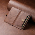 Magsafe Magnetic Card Holder for iPhone 15 14 13 12 11 Pro Max Plus Mini Mobile Bank ID Card Holder leather