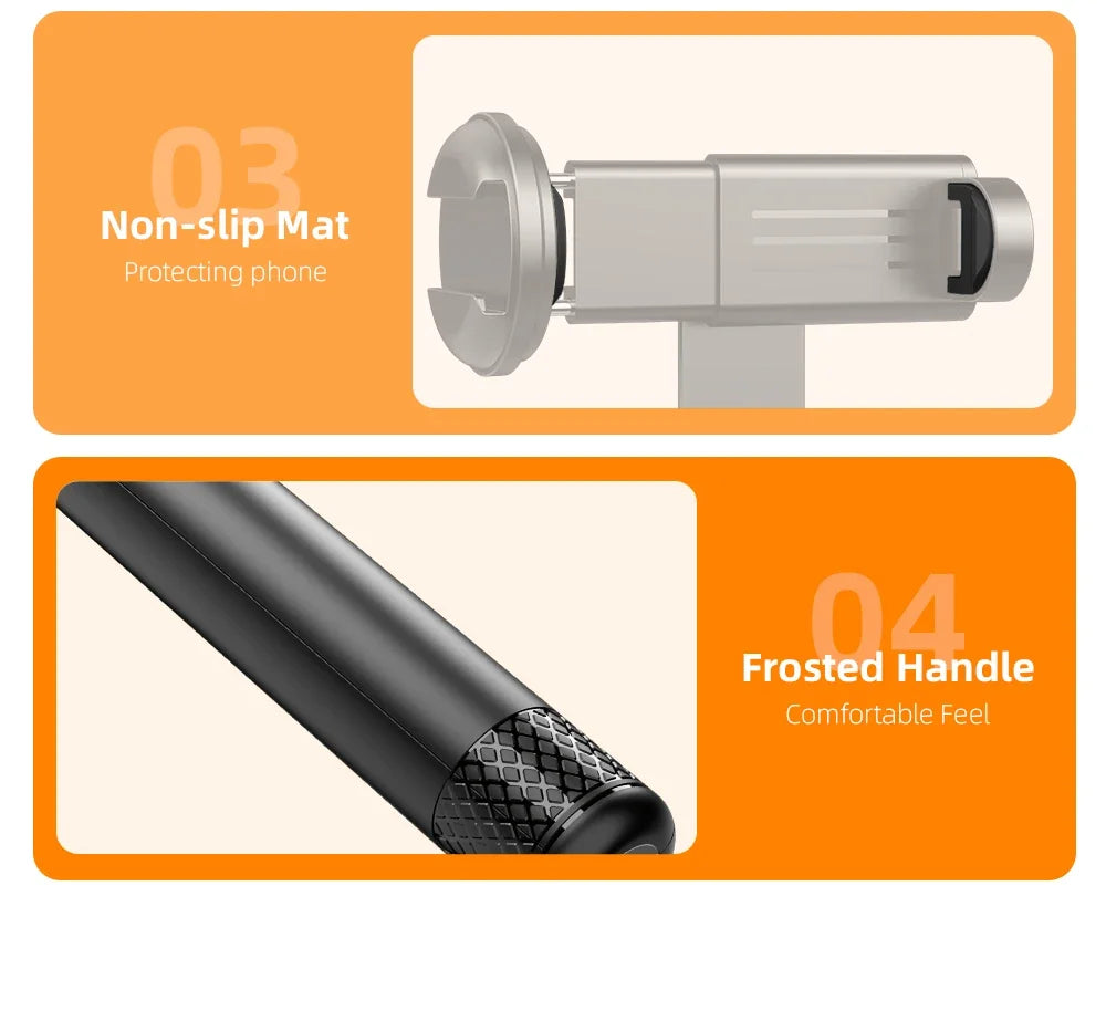 Selfie Stick 1.83m Aluminum Alloy Telescopic Stick Tripod with Bluetooth Remote for Smartphones Video Recording Live Streaming