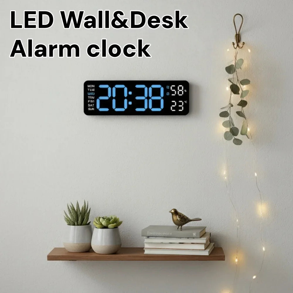 LED Digital Wall&Desk Alarm Clock