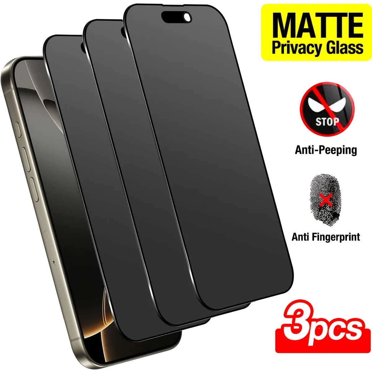 Privacy Screen Tempered Glass Matte Finish
