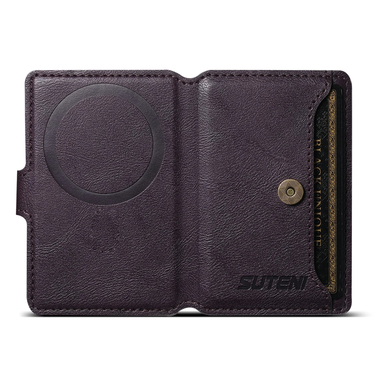 Magsafe Magnetic Card Holder for iPhone 15 14 13 12 11 Pro Max Plus Mini Mobile Bank ID Card Holder leather