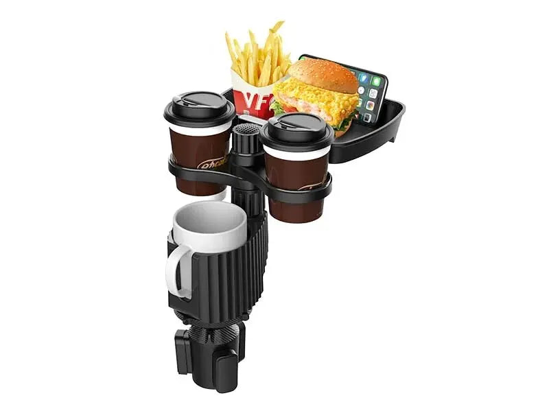 Car Cup Holder Expander Tray with Detachable cup.